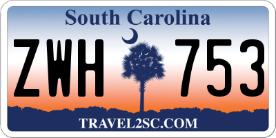 SC license plate ZWH753