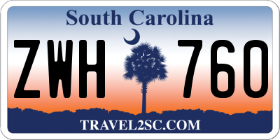 SC license plate ZWH760