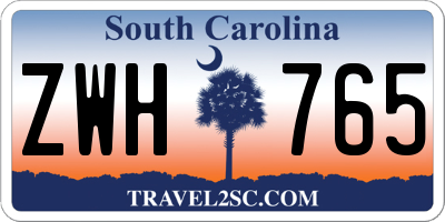 SC license plate ZWH765