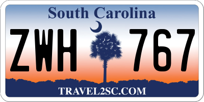 SC license plate ZWH767