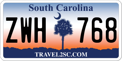 SC license plate ZWH768