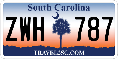 SC license plate ZWH787