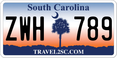 SC license plate ZWH789