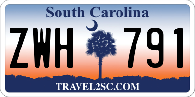 SC license plate ZWH791