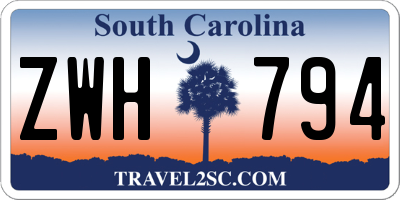 SC license plate ZWH794