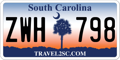 SC license plate ZWH798