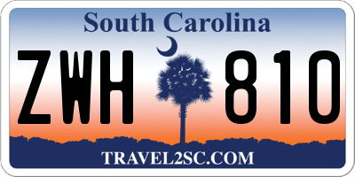 SC license plate ZWH810