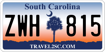 SC license plate ZWH815