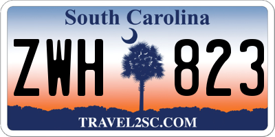 SC license plate ZWH823