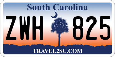 SC license plate ZWH825