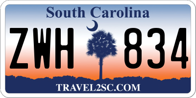 SC license plate ZWH834