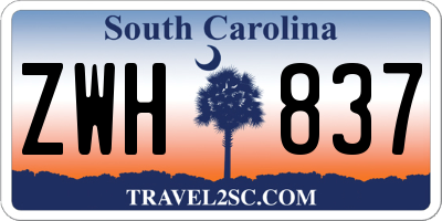 SC license plate ZWH837