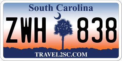 SC license plate ZWH838