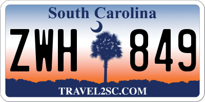 SC license plate ZWH849