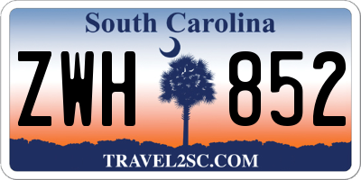 SC license plate ZWH852