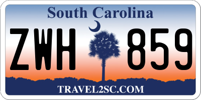 SC license plate ZWH859