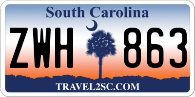 SC license plate ZWH863