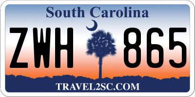 SC license plate ZWH865