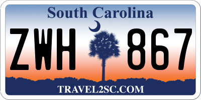 SC license plate ZWH867