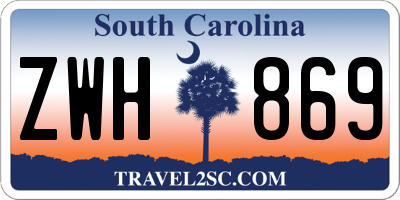 SC license plate ZWH869