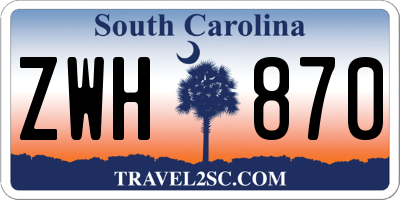 SC license plate ZWH870