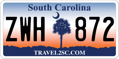 SC license plate ZWH872