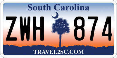 SC license plate ZWH874