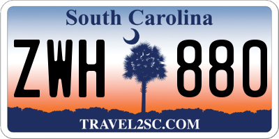 SC license plate ZWH880