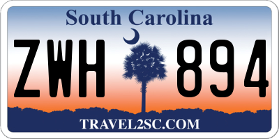 SC license plate ZWH894