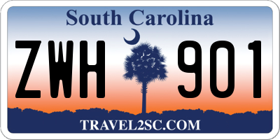 SC license plate ZWH901