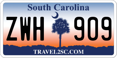 SC license plate ZWH909