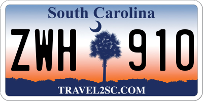 SC license plate ZWH910