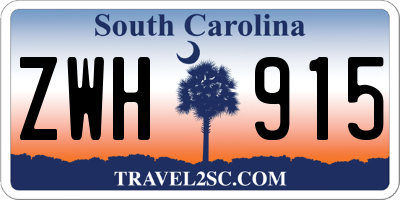 SC license plate ZWH915