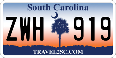 SC license plate ZWH919