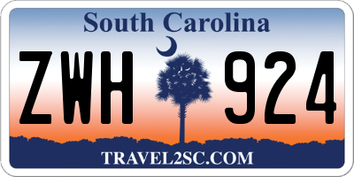 SC license plate ZWH924
