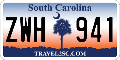 SC license plate ZWH941