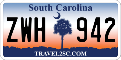 SC license plate ZWH942