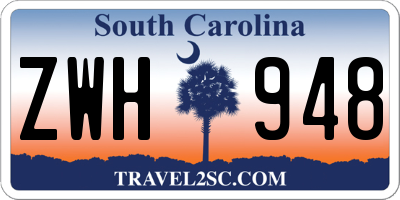 SC license plate ZWH948