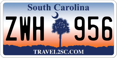 SC license plate ZWH956