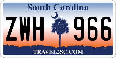 SC license plate ZWH966