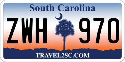 SC license plate ZWH970