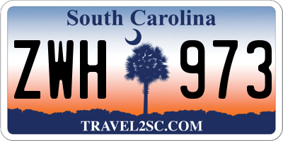SC license plate ZWH973