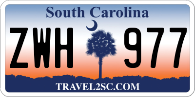 SC license plate ZWH977
