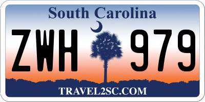 SC license plate ZWH979