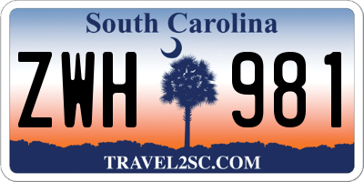 SC license plate ZWH981