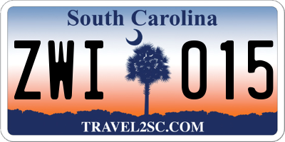 SC license plate ZWI015