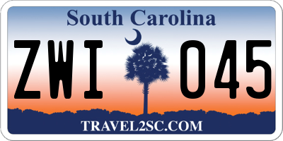 SC license plate ZWI045