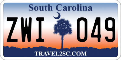 SC license plate ZWI049