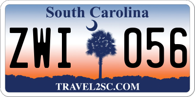 SC license plate ZWI056