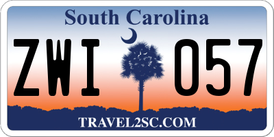 SC license plate ZWI057